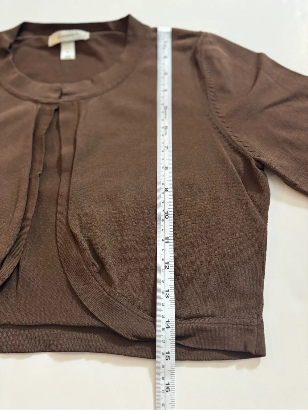 Y2K Dressbarn brown cropped shrug/cardigan